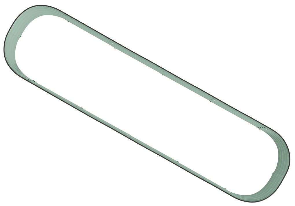 Outsunny Ghiveci înalt pătrat pentru grădină, din oțel modular, pentru legume, plante și flori, 240x62x30 cm | Aosom Romania