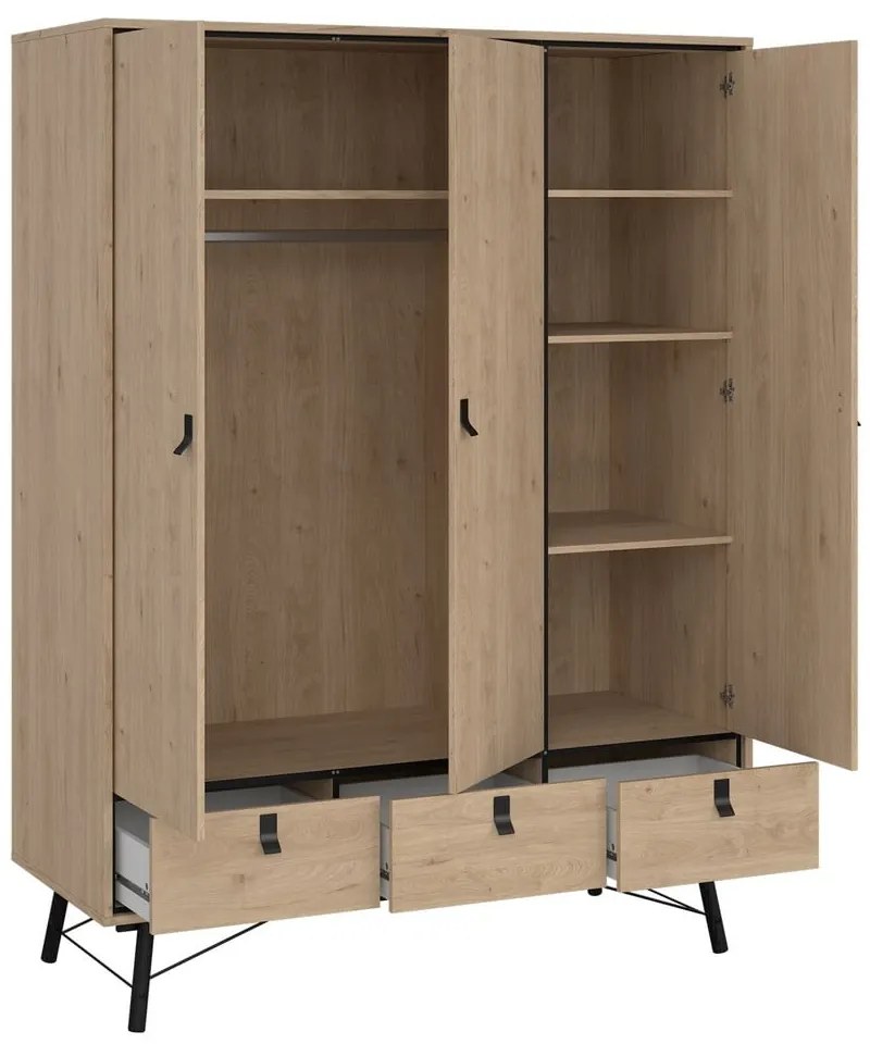 Șifonier cu aspect de lemn de stejar 150x200 cm Ry – Tvilum