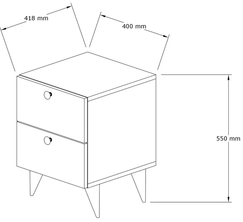Măsuță de noptieră Kada Walnut 2