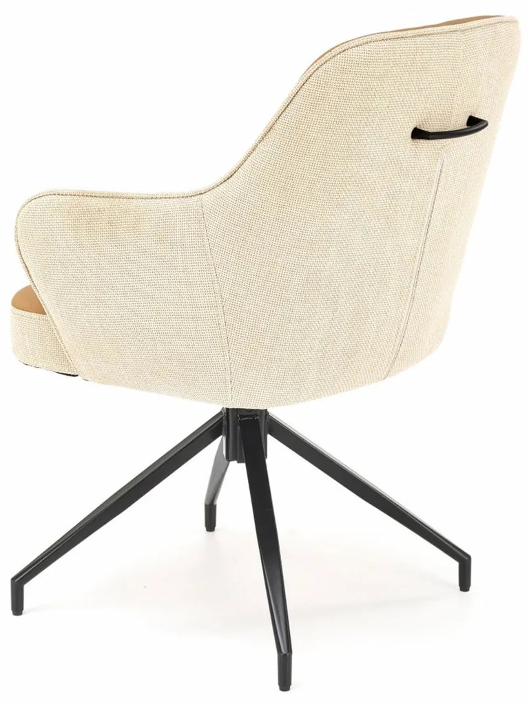 Scaun rotativ K527 maro/bej