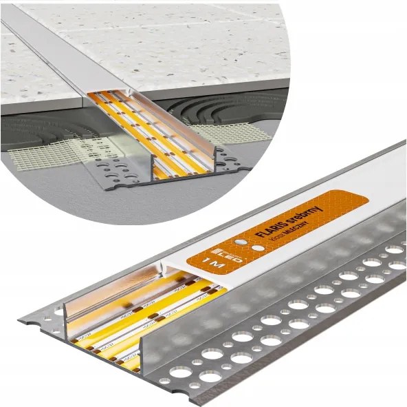 SET 1x bandă LED RGBW DIGITAL LED/9,6W/230V 3 m + 3x profil încastrat 1 m + telecomandă