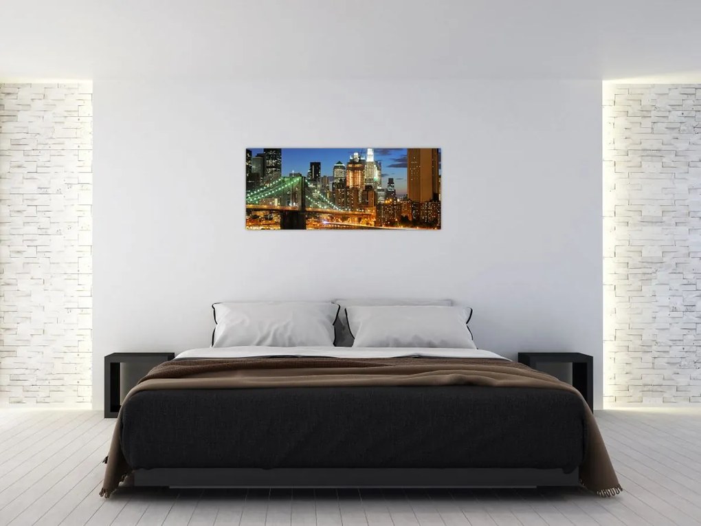 Tablou - Pod cu New York (120x50 cm)