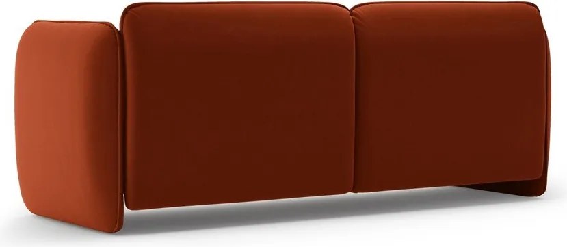 Canapea cărămizie cu tapițerie din catifea 204 cm Georgia – Micadoni