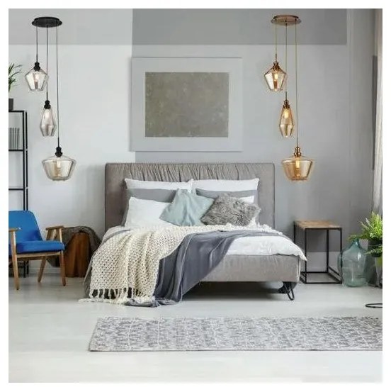 Lustră pe cablu MIA 3xE27/60W/230V alamă Searchlight 5423-3AB