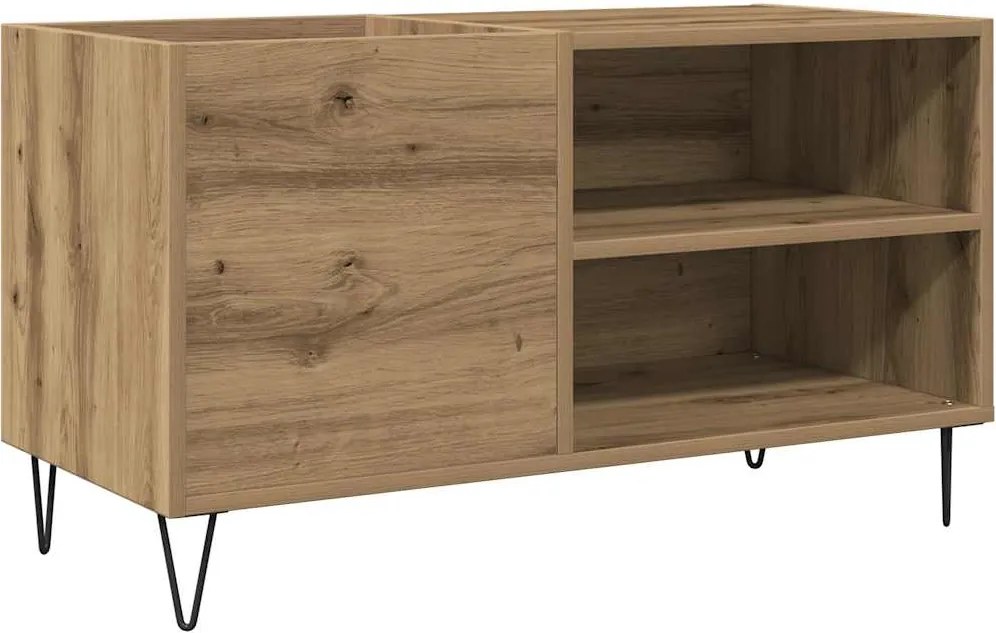 vidaXL Dulap discuri stejar artizanal, 84,5x38x48 cm, lemn prelucrat