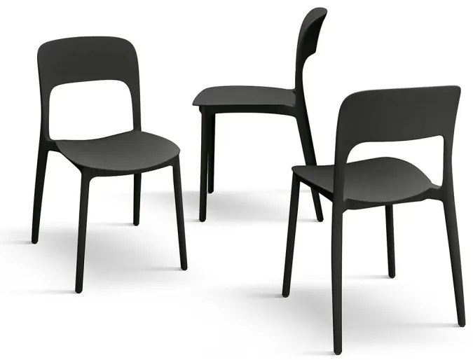 Set 4 scaune ROSINNA -POLIPROPILENA- HORECA - BEJ TAUPE - 4 BUCATI