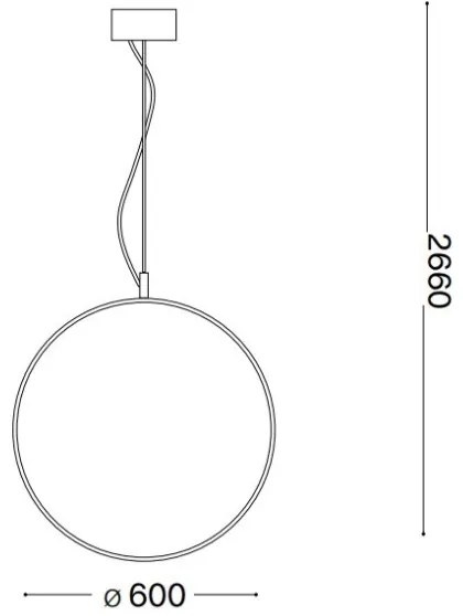 Lustră LED pe cablu Ideal Lux CIRCUS LED/33W/230V d. 60 cm CRI 90 negru