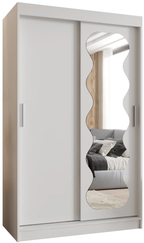 Dulap de haine 120 cm Spock (alb). 1126072