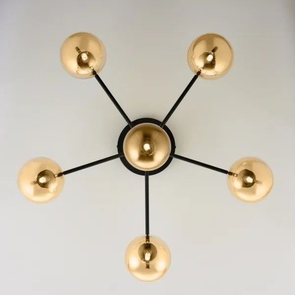 Lustră aplicată Jupiter 2033 FIGARO 6xG9/10W/230V negru/auriu/bej