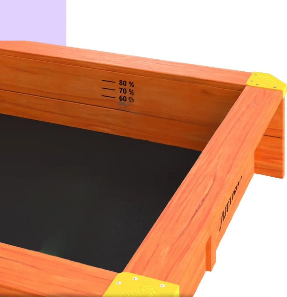 Groapa cu nisip cu verandă SUNNY, 130x130x143cm, maro/gri Jurhan