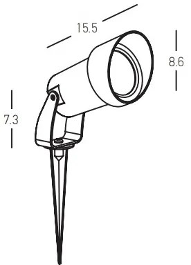 Lampă de exterior 1xGU10/7W/230V IP54 Zambelis E310