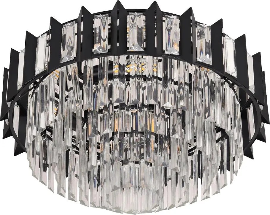 Brilagi - Plafonieră SPECTRA 5xE14/40W/230V diam. 48 cm neagră