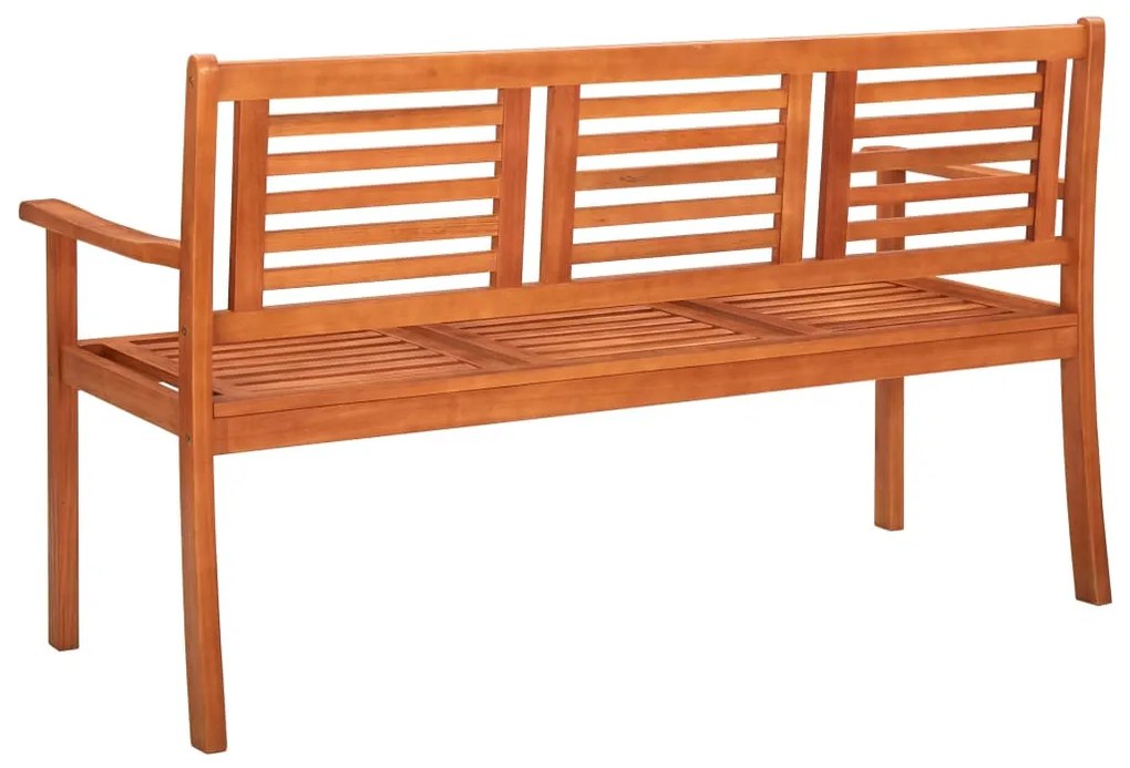 Banca gradina 3 locuri, cu perna, 150 cm, lemn masiv eucalipt Antracit, 150 cm, 1