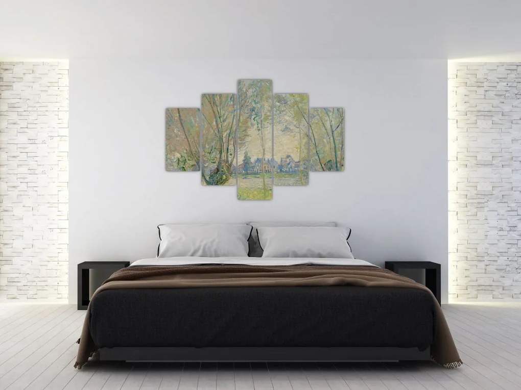 Tablou - Claude Monet, Woman Seated under the Willows, reproducere (150x105 cm)