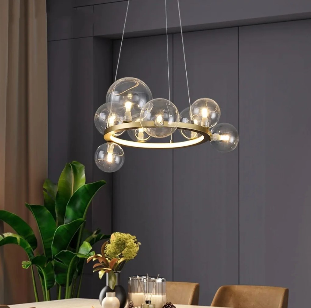Lustra Gold, Transparent 60cm