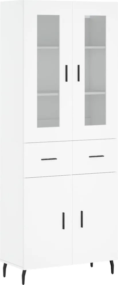 vidaXL Dulap înalt, alb, 69,5x34x180 cm, lemn compozit