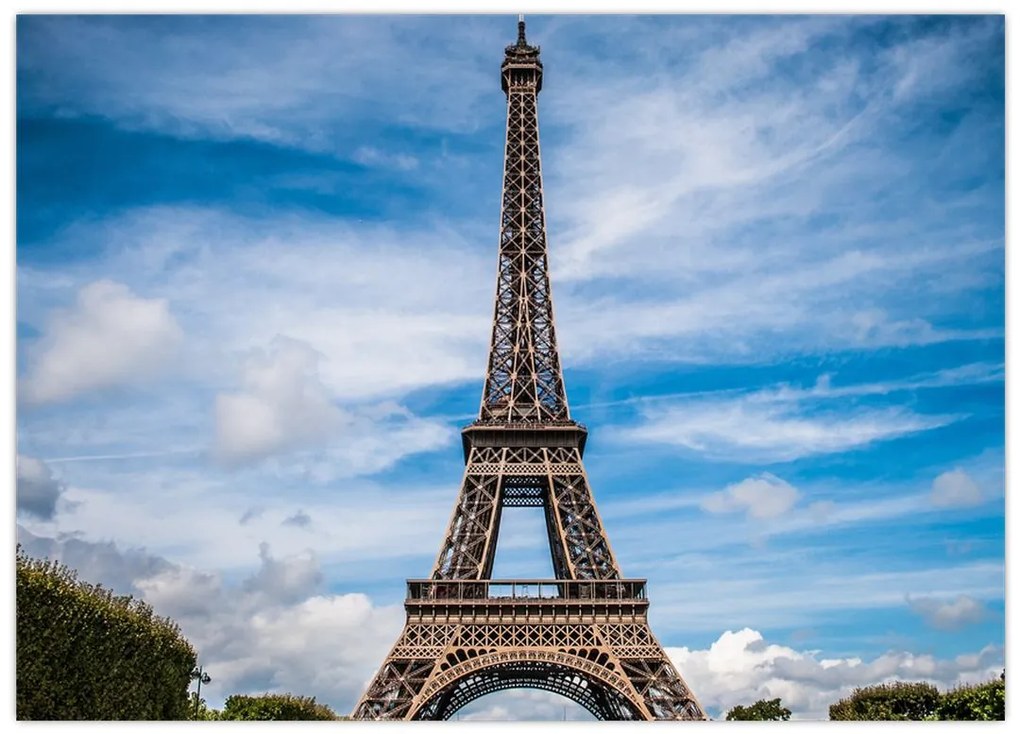 Tablou pe sticlă - Turnul Eiffel (70x50 cm)
