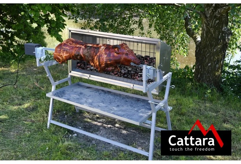 Cattara Grătar pe cărbune cu rotisor electricPiglet, 138 x 96 x 62 cm