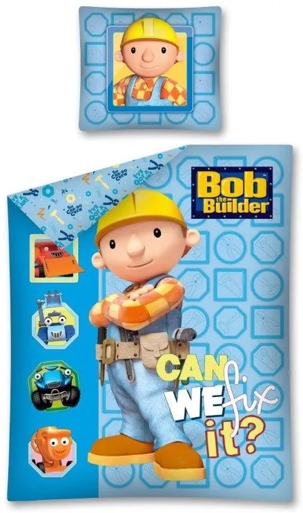 Lenjerie albastră pentru copii Bob Builder