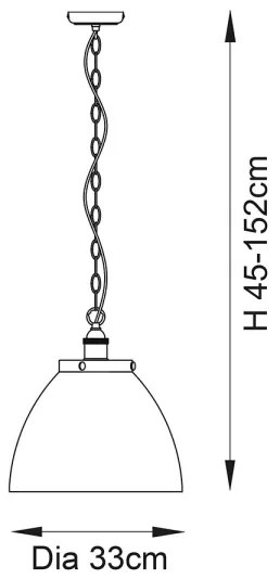 Endon 106895 - Candelabru pe lanț HANSEN 1xE27/10W/230V, finisaj cupru