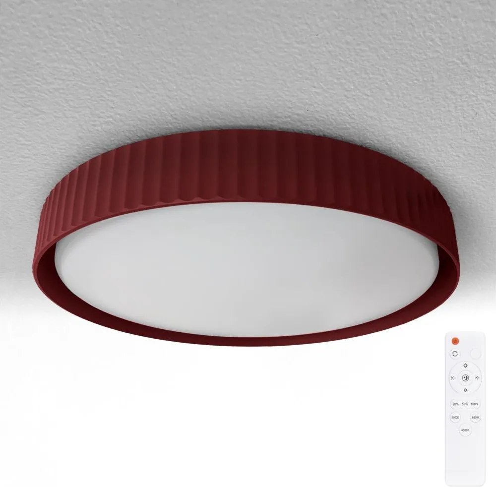 Brilagi-LED Plafonieră LED reglabilă LUCIA, 60W/230V, Ø 59 cm, roșie + telecomandă