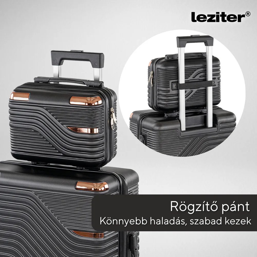 TraveLux Urban XVIII gurulós bőrönd szett fekete