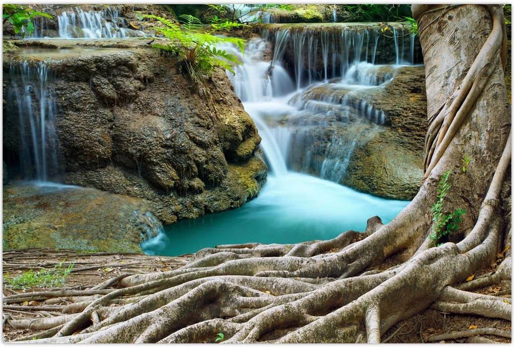 Tablou - Râu cu cascade (90x60 cm)
