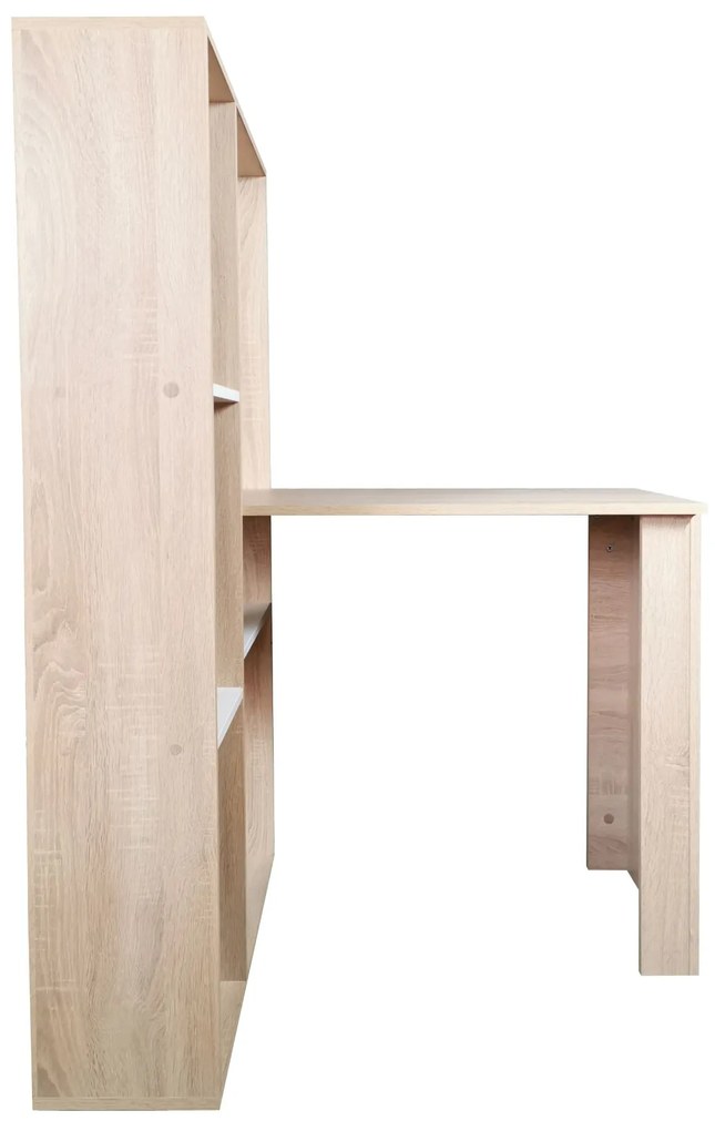 Birou Baber, stejar alb, 84x120x138 cm