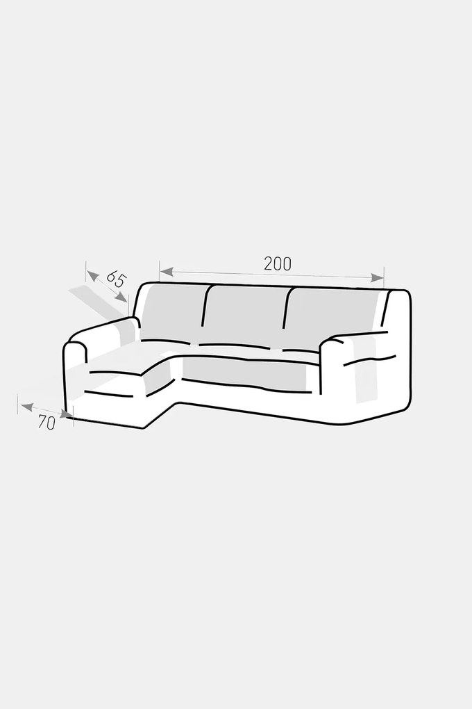 Husă pentru canapea colţar Moorea gri - partea stângă gri 40x50 cm