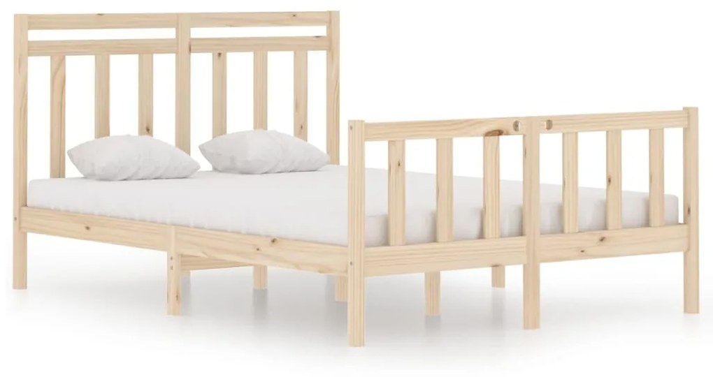 3105360 vidaXL Cadru de pat, 140x190 cm, lemn masiv
