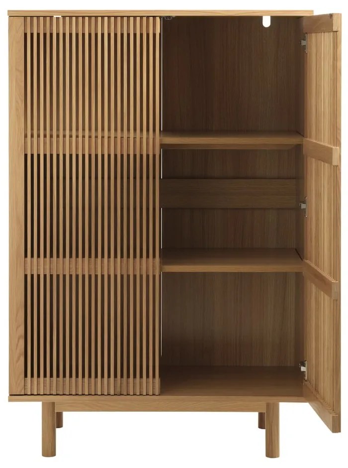 Dulap în culoare naturală cu aspect de lemn de stejar 95x140 cm Tiber – Unique Furniture