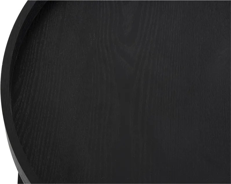 Măsuță de cafea neagră rotundă cu aspect de lemn de stejar ø 64 cm Hagen – Bonami Essentials