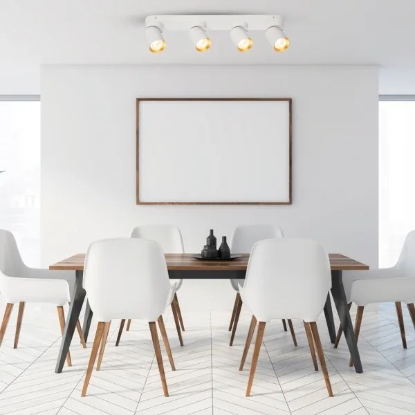 Spot ANDY 4xGU10/8W/230V alb/auriu