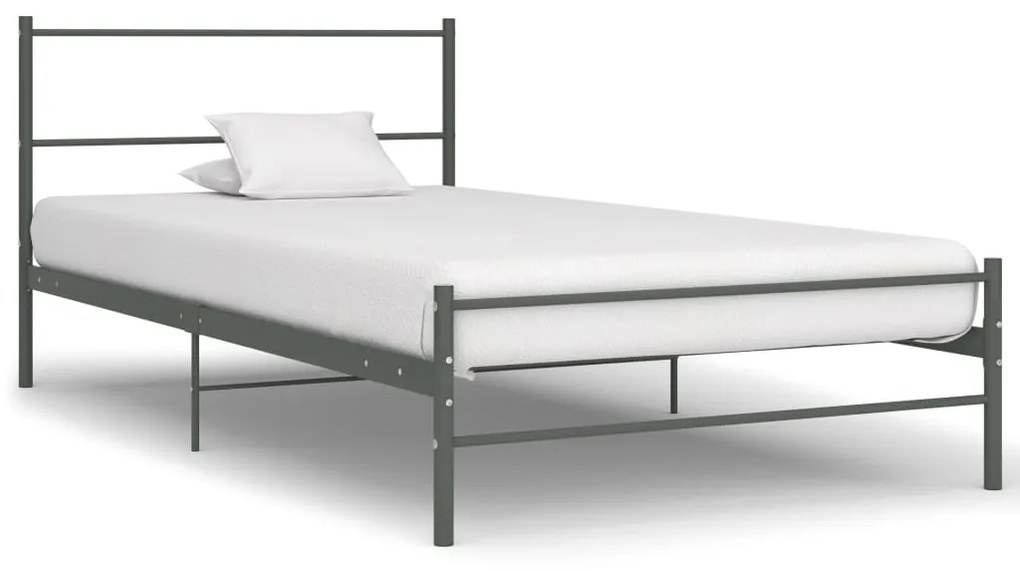 284685 vidaXL Cadru de pat, gri, 100 x 200 cm, metal
