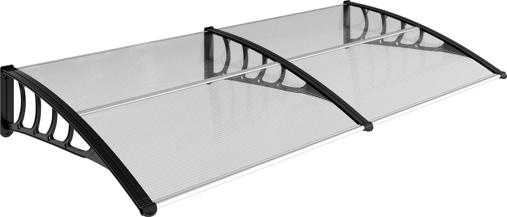Outsunny Copertina moderna din PP, 200x96x27 cm, negru | Aosom Romania