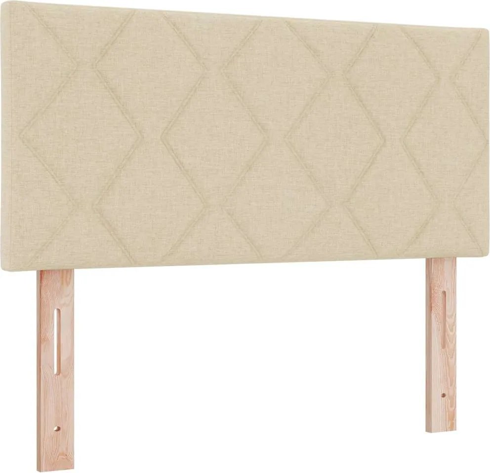 vidaXL Tăblie cap Crem 100 cm țesătură