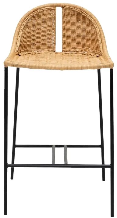 Scaun de bar, din rattan, Bermuda