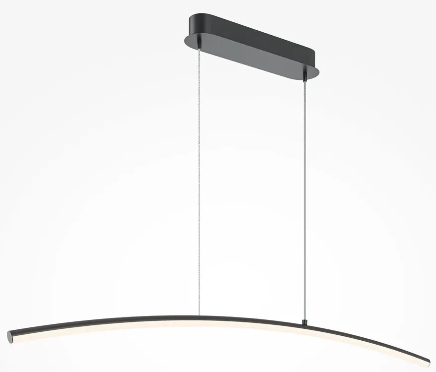 Lustra LED suspendata design minimalist Curve negru