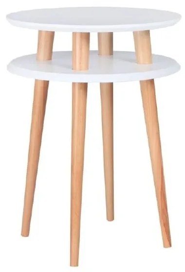 Măsuță auxiliară Ragaba UFO ⌀ 45 cm, alb
