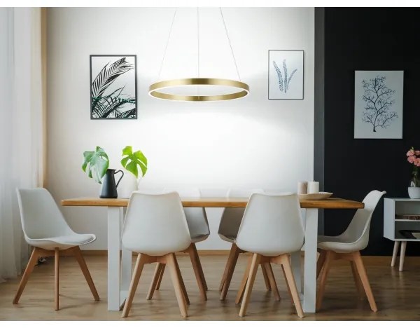 Eglo 33484 - Pendul suspendat ALCAZABA LED, 2 x 18W, 230V, 3000K, Ø55 cm, auriu