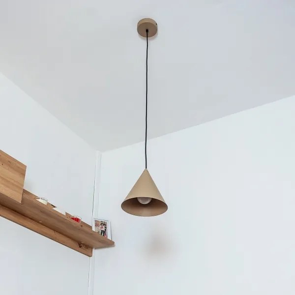 Pendul ETNA II pe cablu, 1xE27/15W/230V, diametru 18,5 cm, bej