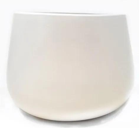 Ghiveci Elraine din ceramică, alb, 16 x 20.5cm