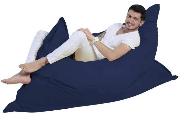 Fotoliu Puf Bean Bag Giant Cushion, 140x180 cm, Bleumarin
