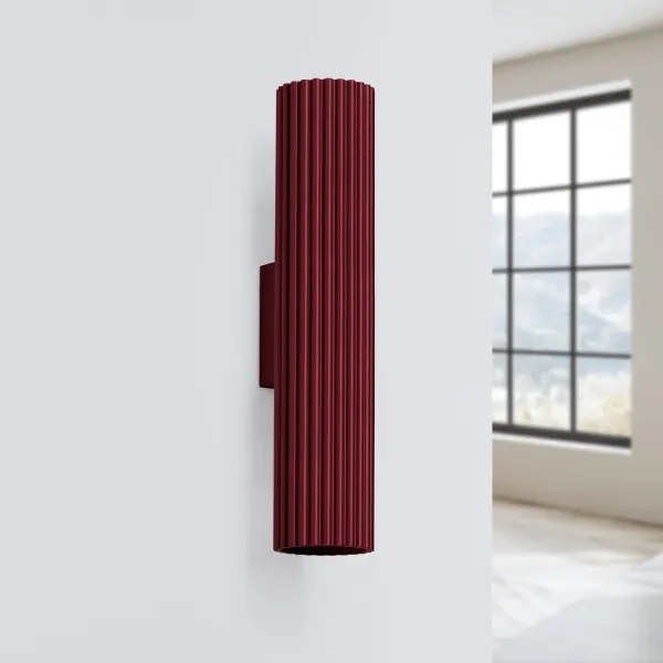 Brilagi - Aplică de perete LED CRESTO 2xGU10/10W/230V 30 cm bordo