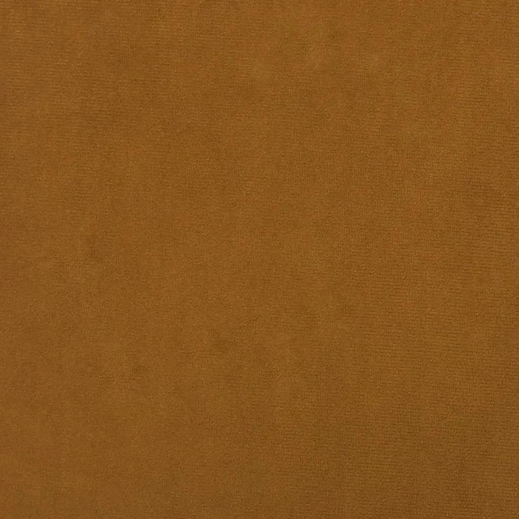 Taburet, maro, 45x29,5x39 cm, catifea brown and light wood