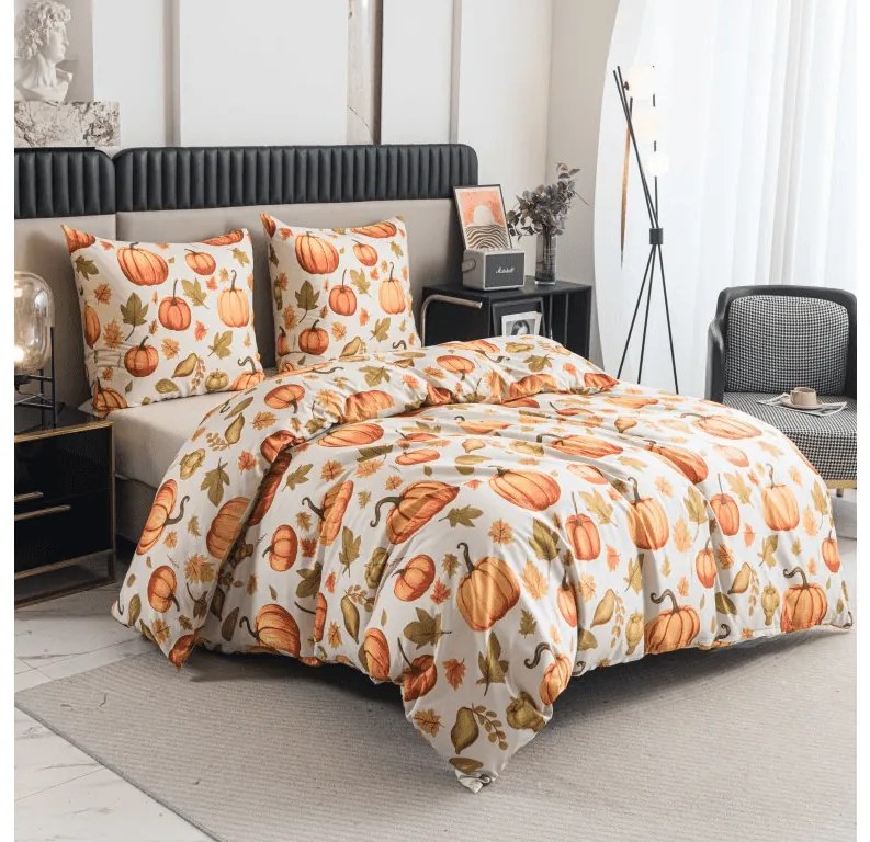 Lenjerie de pat din microfibra AUTUMN PUMPKINS colorate Dimensiune lenjerie de pat: 70 x 90 cm | 140 x 220 cm