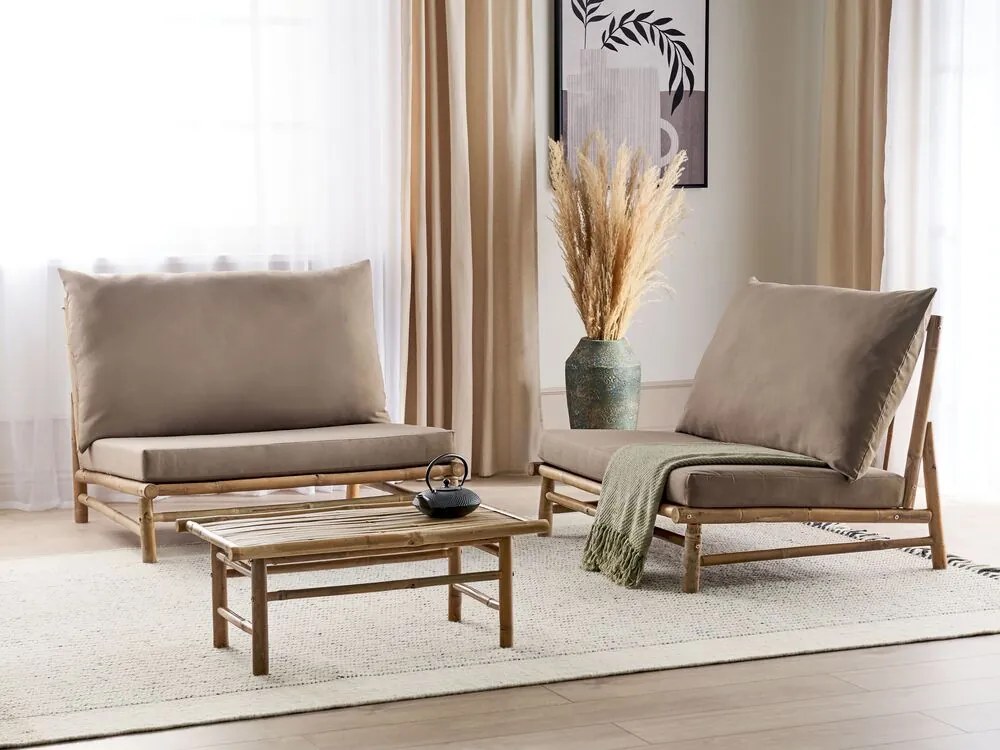 Set mobilier de grădină Theta (lemn deschis + gri închis) . 1076172
