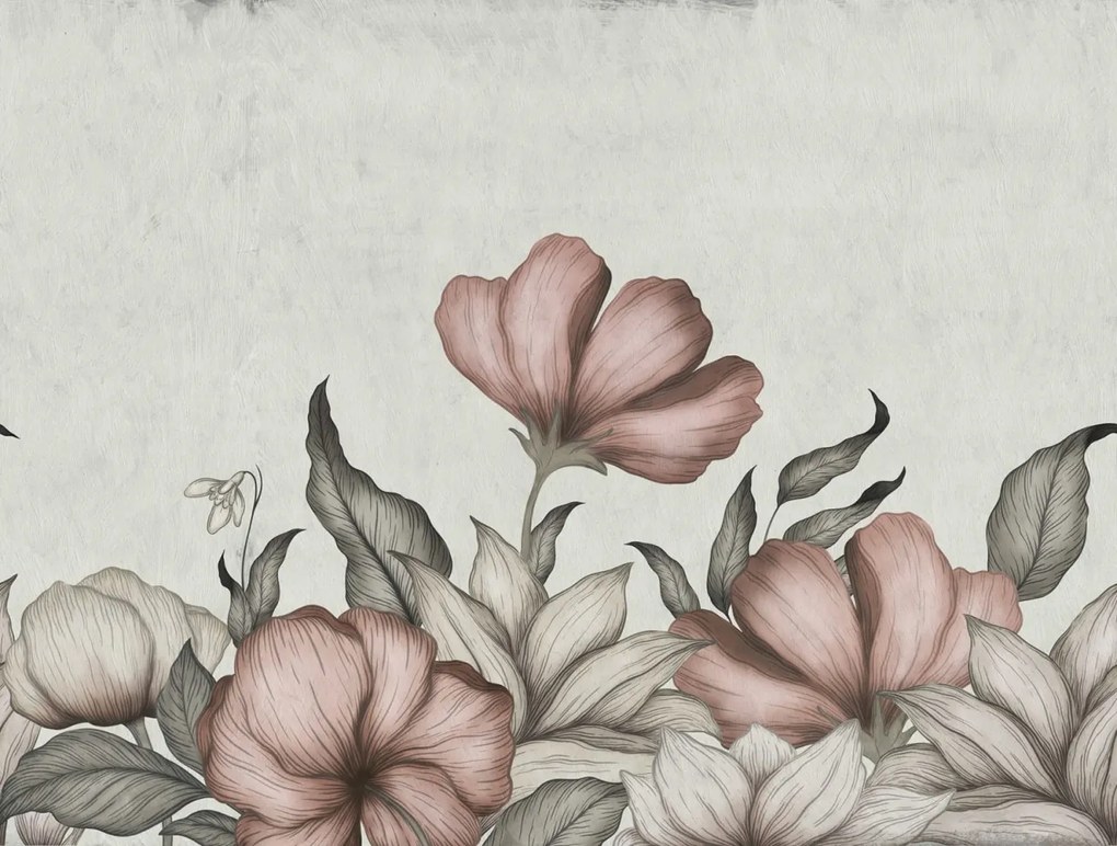 Tapet Floral Fantasy, Soft Pink, Rebel Walls