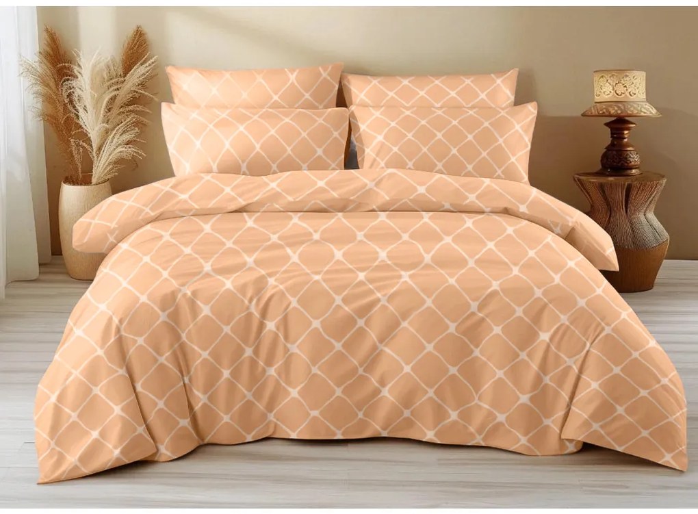 Lenjerie de pat din bumbac ARMINA culoare piersica Dimensiune lenjerie de pat: 70 x 90 cm | 140 x 200 cm