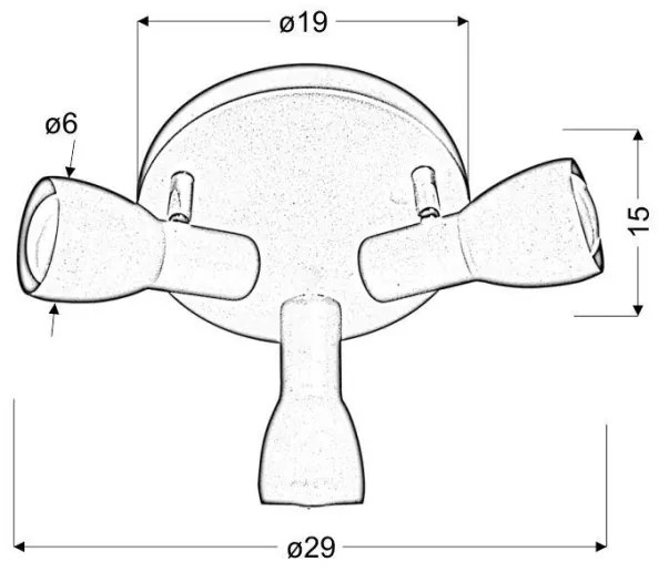 Spot PICARDO 3xE14/40W/230V turcoaz